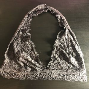 🦚Pick 2/$12- Urban Outfitters Gray Lace Halter Style Bralette- Size L- NWOT